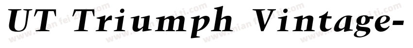 UT Triumph Vintage字体转换
